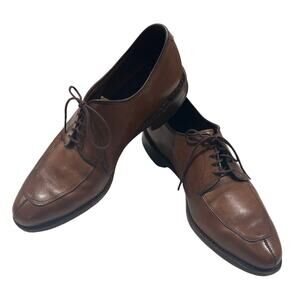 Allen Edmunds Delray Brown Leather Dress Shoes Men's Size 9D Split Toe USA Made